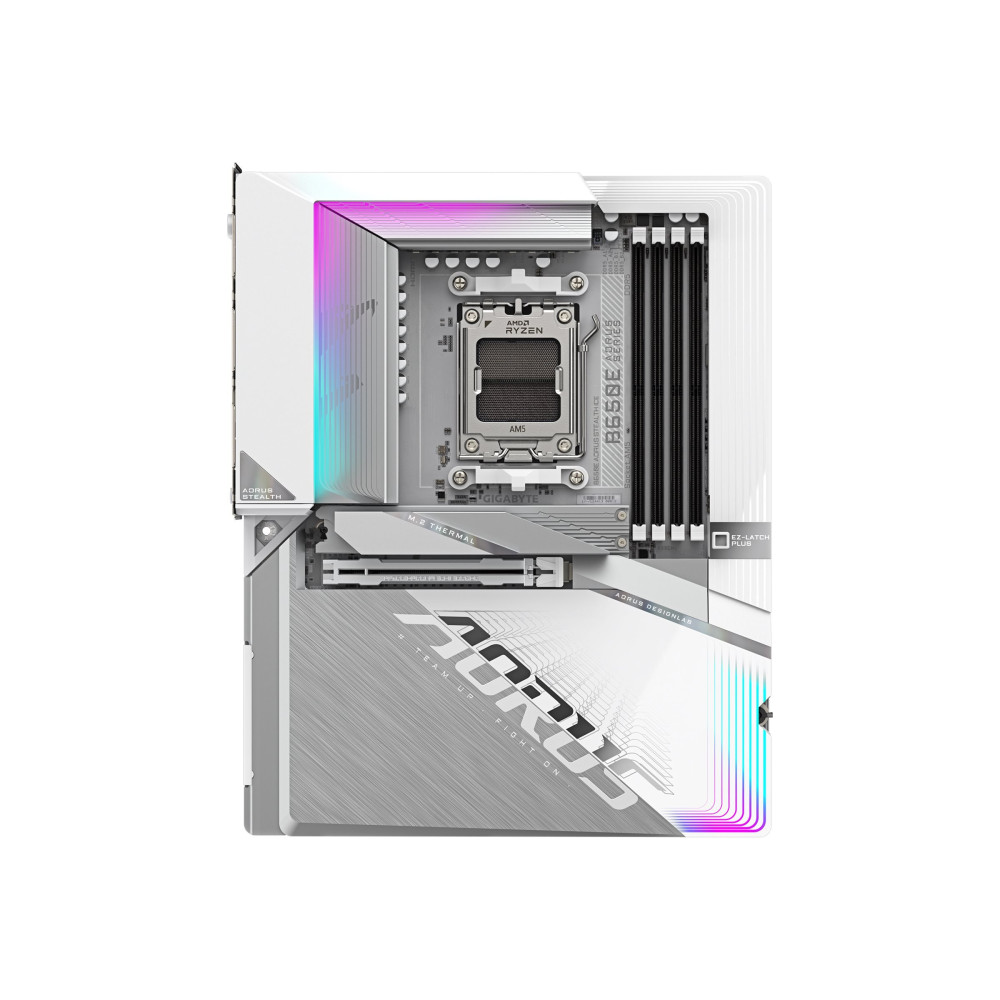 Gigabyte AORUS B650E STEALTH ICE - Scheda madre - ATX - Socket AM5 - Chipset AMD B650 - USB-C 3.2 Gen2, USB 3.2 Gen 2, USB 3.2 G