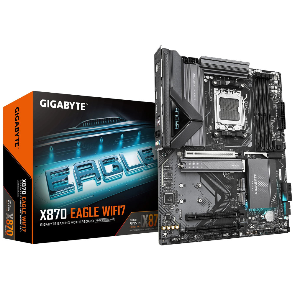 Gigabyte X870 EAGLE WIFI7 - Scheda madre - ATX - Socket AM5 - Scheda madre AMD X870 - USB-C 3.2 Gen 2x2, USB4, USB 3.2 Gen 1, US