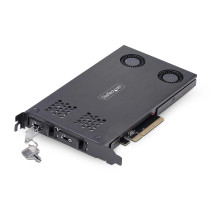 StarTech.com Dual-Bay M.2 NVMe SSD Removable Mobile Rack for PCIe x8 Slot - adattatore di interfaccia - M.2 - Carta NVMe M.2 / P