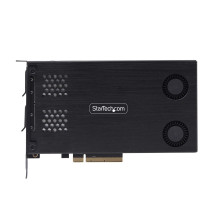 StarTech.com Dual-Bay M.2 NVMe SSD Removable Mobile Rack for PCIe x8 Slot - adattatore di interfaccia - M.2 - Carta NVMe M.2 / P