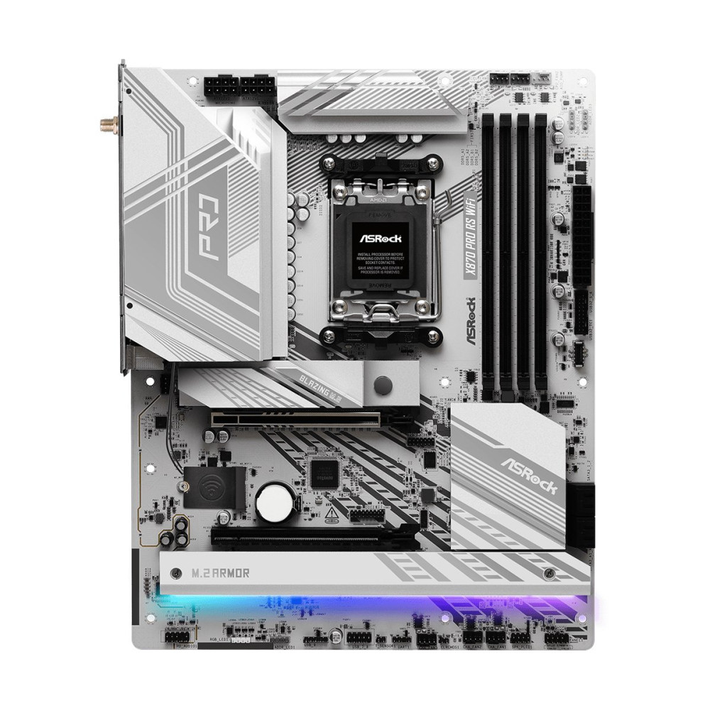 ASRock X870 Pro RS WiFi - Scheda madre - ATX - Socket AM5 - Scheda madre AMD X870 - USB4, USB 3.2 Gen 1, USB-C 3.2 Gen 2x2 - LAN