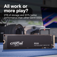 Crucial P310 - SSD - 500 GB - interno - M.2 2280 - PCIe 4.0 x4 (NVMe)