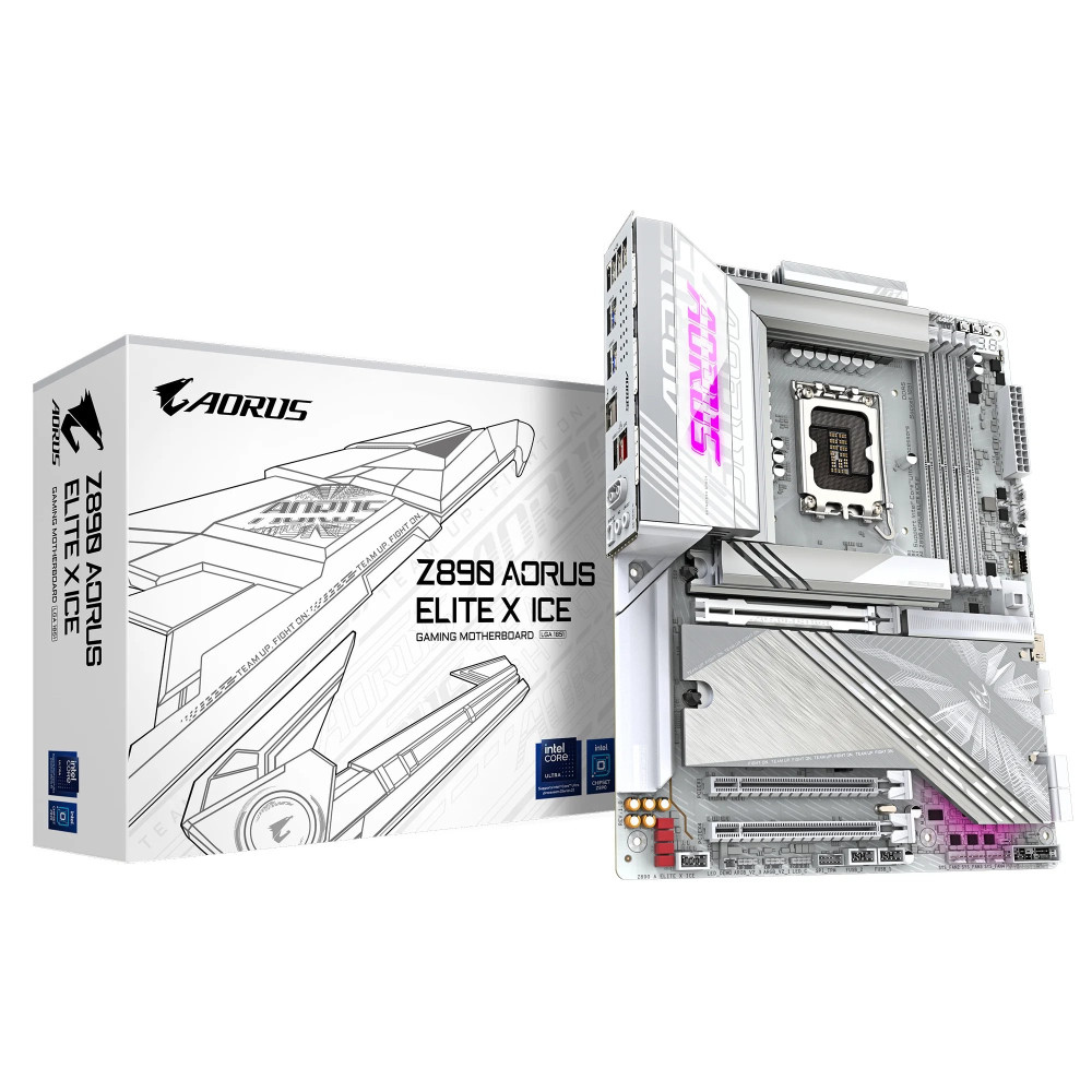 Gigabyte AORUS Z890 ELITE X ICE - Scheda madre - ATX - LGA 1851-Sockel - Chips Z890 - USB4, USB-C 3.2 Gen 2x2, USB 3.2 Gen 2, US