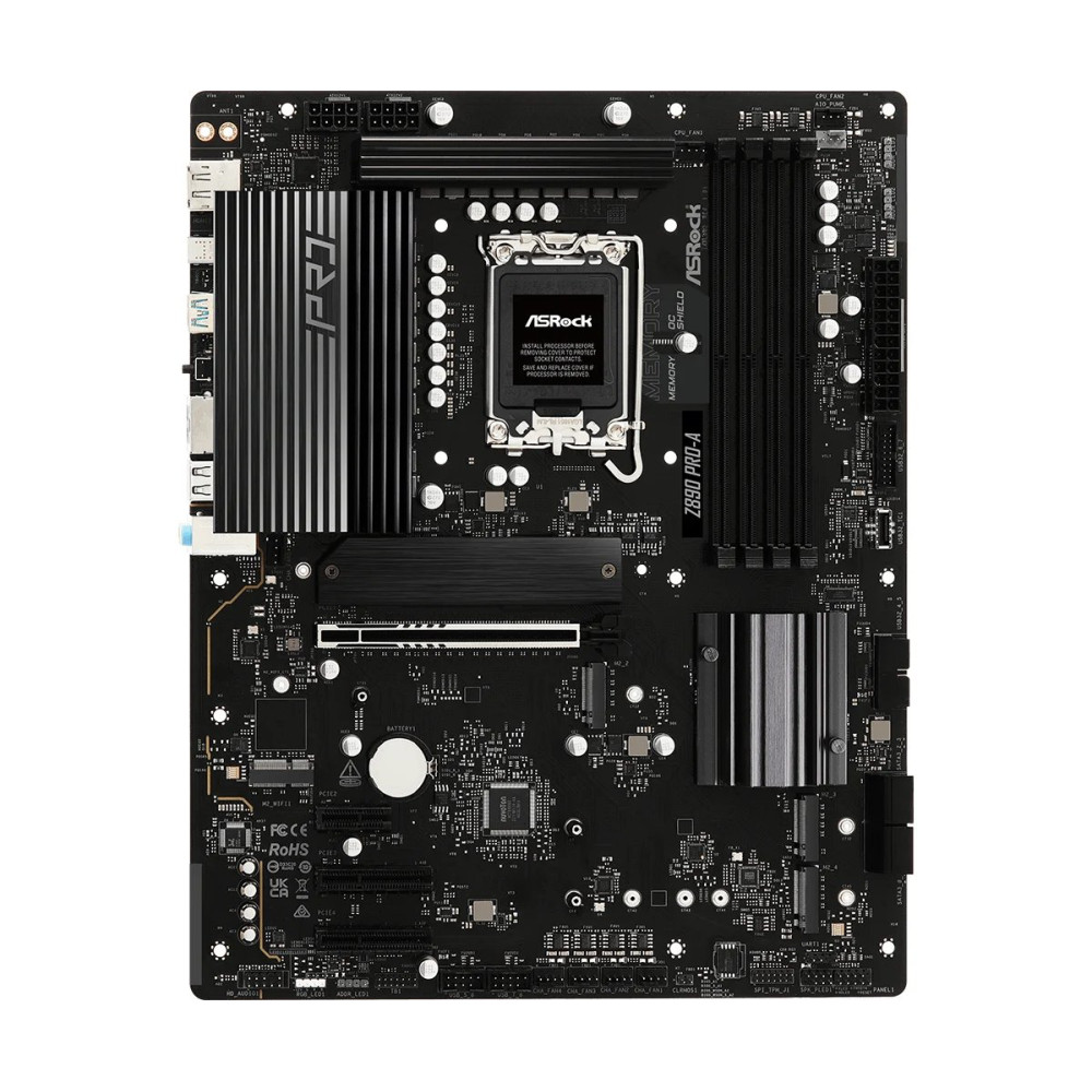 ASRock Z890 Pro-A - Scheda madre - ATX - LGA1851 Socket - Chips Z890 - USB4, USB-C 3.2 Gen 2x2, USB 3.2 Gen 1, USB 3.2 Gen 2 - L