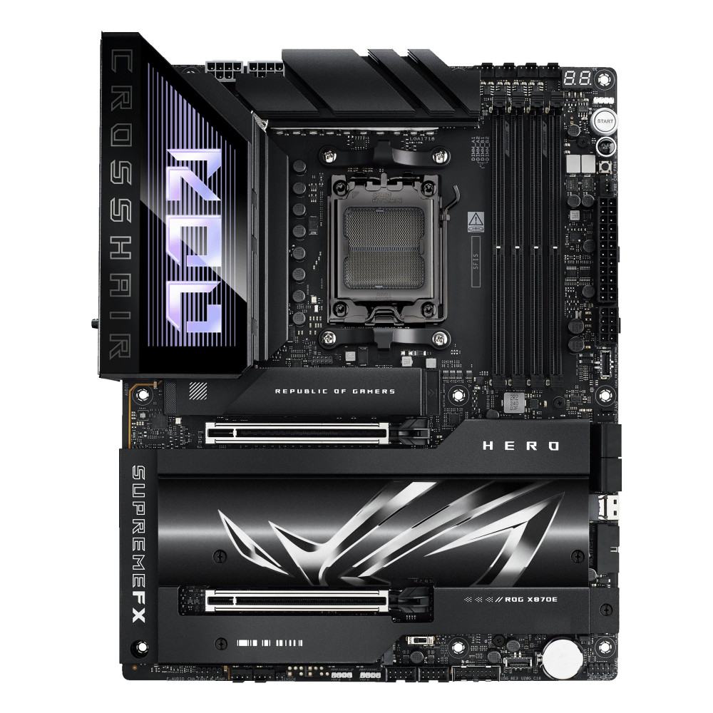 ASUS ROG CROSSHAIR X870E HERO - Scheda madre - ATX - Socket AM5 - Chips AMD X870E - USB4, USB 3.2 Gen 2, USB-C 3.2 Gen2, USB 3.2