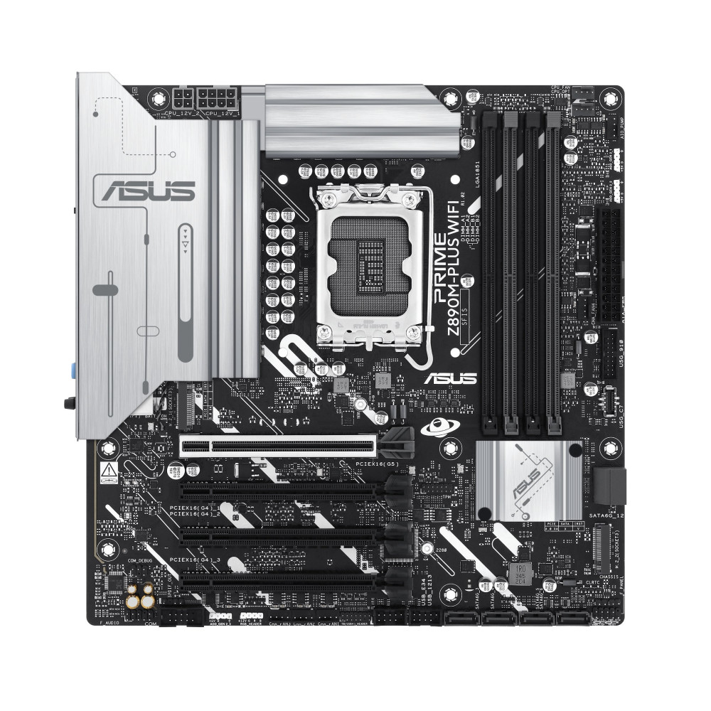 ASUS PRIME Z890M-PLUS WIFI - Scheda madre - micro ATX - LGA1851 Socket - Chips Z890 - USB-C 3.2 Gen 2x2, USB 3.2 Gen 2, USB 3.2 