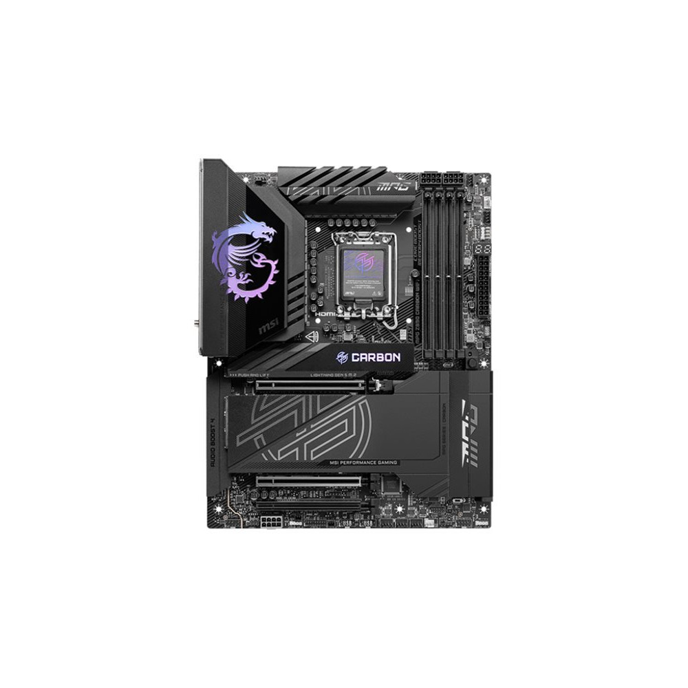 MSI MPG Z890 Carbon WiFi - Scheda madre - ATX - LGA1851 Socket - Chips Z890 - USB 3.2 Gen 1, USB-C 3.2 Gen 2x2 - LAN a 2,5 Gigab
