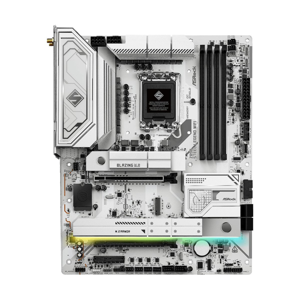 ASRock Z890 STEEL LEGEND WiFi - Scheda madre - ATX - LGA1851 Socket - Chips Z890 - USB4, USB-C 3.2 Gen 2x2, USB 3.2 Gen 2, USB 3