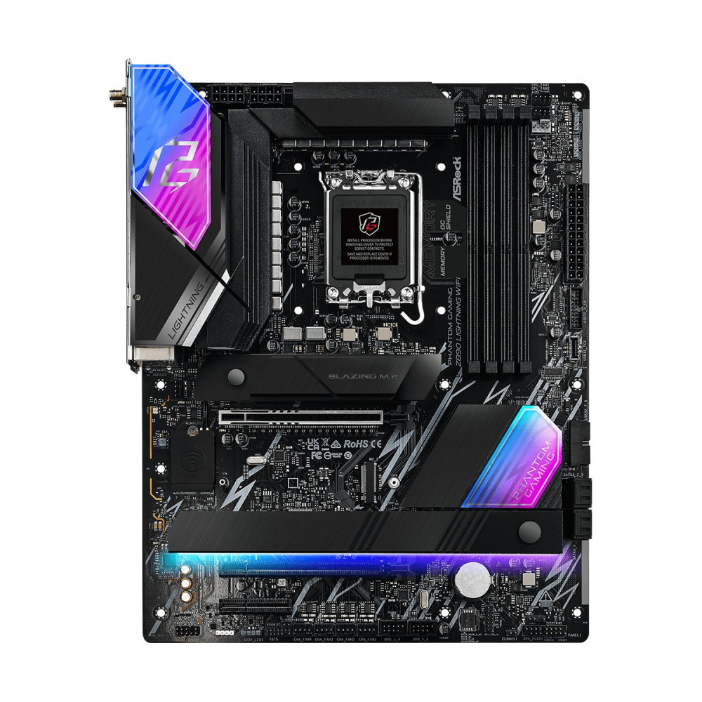 ASRock Phantom Gaming Z890 LIGHTNING Wi-Fi - Scheda madre - ATX - LGA1851 Socket - Chips Z890 - USB4, USB-C 3.2 Gen 2x2, USB 3.2