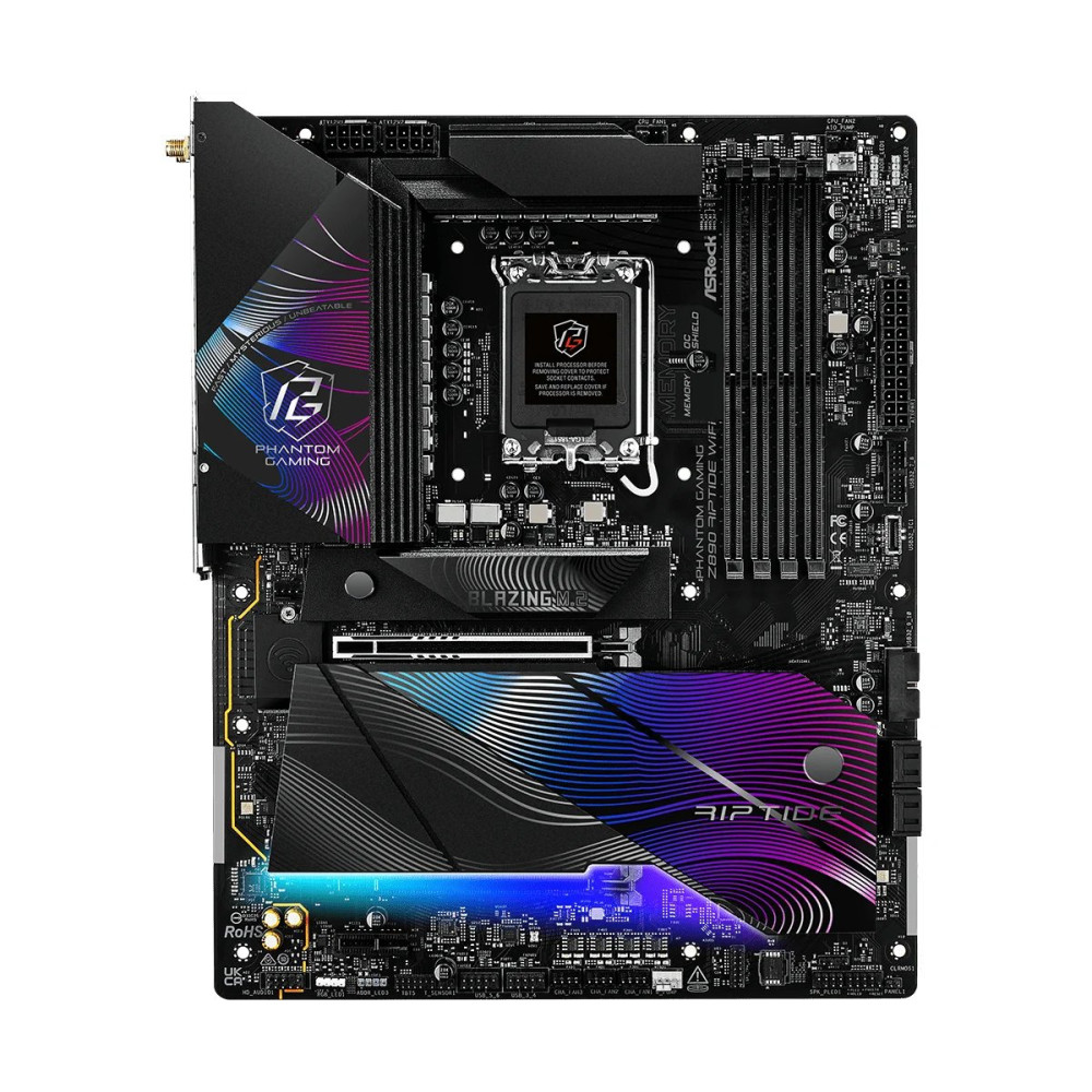 ASRock Phantom Gaming Z890 RIPTIDE Wi-Fi - Scheda madre - ATX - LGA1851 Socket - Chips Z890 - USB4, USB 3.2 Gen 2, USB 3.2 Gen 1