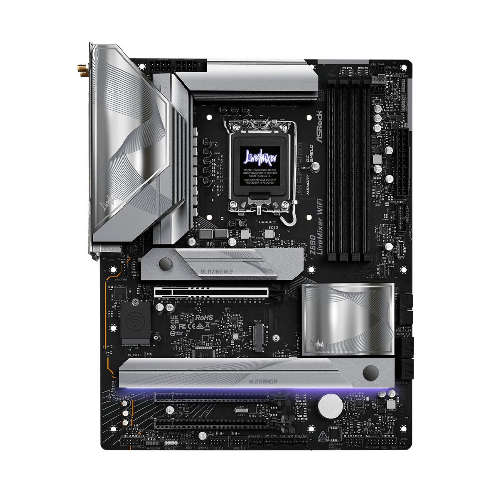 ASRock Z890 LiveMixer Wi-Fi - Scheda madre - ATX - LGA1851 Socket - Chips Z890 - USB4, USB 3.2 Gen 2x2, USB 3.2 Gen 2, USB 3.2 G