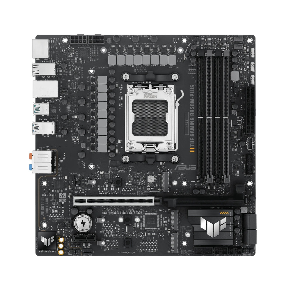 ASUS TUF GAMING B850M-PLUS - Scheda madre - micro ATX - Socket AM5 - Chipsatz AMD B850 - USB-C 3.2 Gen 2x2, USB-C 3.2 Gen 2, USB