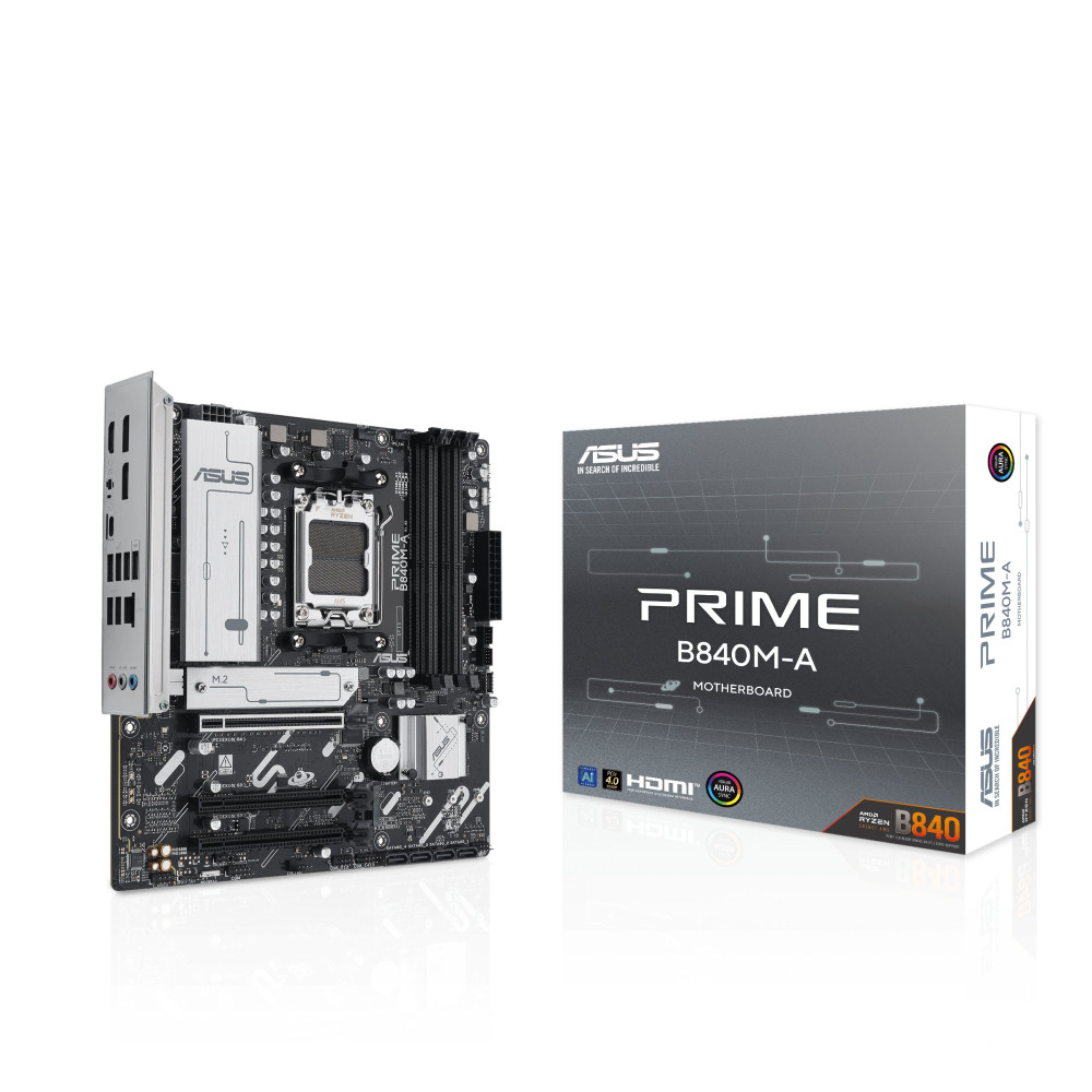 ASUS PRIME B840M-A-CSM - Scheda madre - micro ATX - Socket AM5 - Chipset AMD B840 - USB-C 3.2 Gen 1, USB 3.2 Gen 1 - LAN a 2,5 G