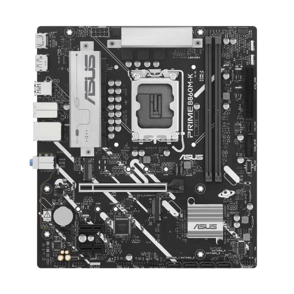 ASUS PRIME B860M-K - Scheda madre - micro ATX - LGA1851 Socket - Chipset B860 - USB 3.2 Gen 2, USB 3.2 Gen 1, USB-C 3.2 Gen 1 - 