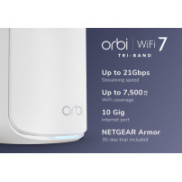 Netgear Orbi 870 Serie RBE873 - Sistema WLAN - (Router, 2 estesi)