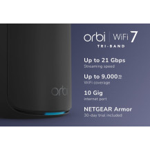 Netgear Orbi 870 Serie RBE873 - Sistema WLAN - (Router, 2 estesi)
