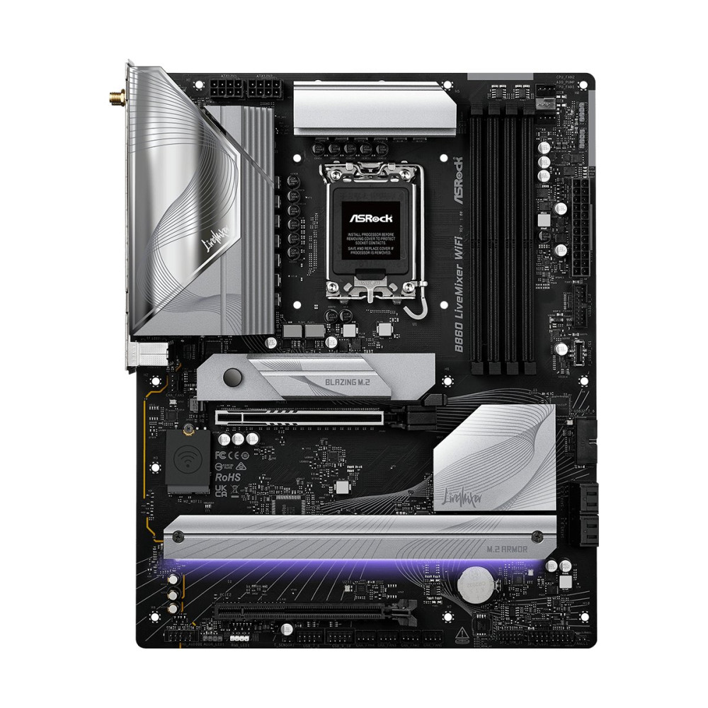 ASRock B860 LIVEMIXER WIFI - Scheda madre - ATX - LGA1851 Socket - Chipset B860 - USB4, USB 3.2 Gen 1, USB-C 3.2 Gen 1 - LAN a 2