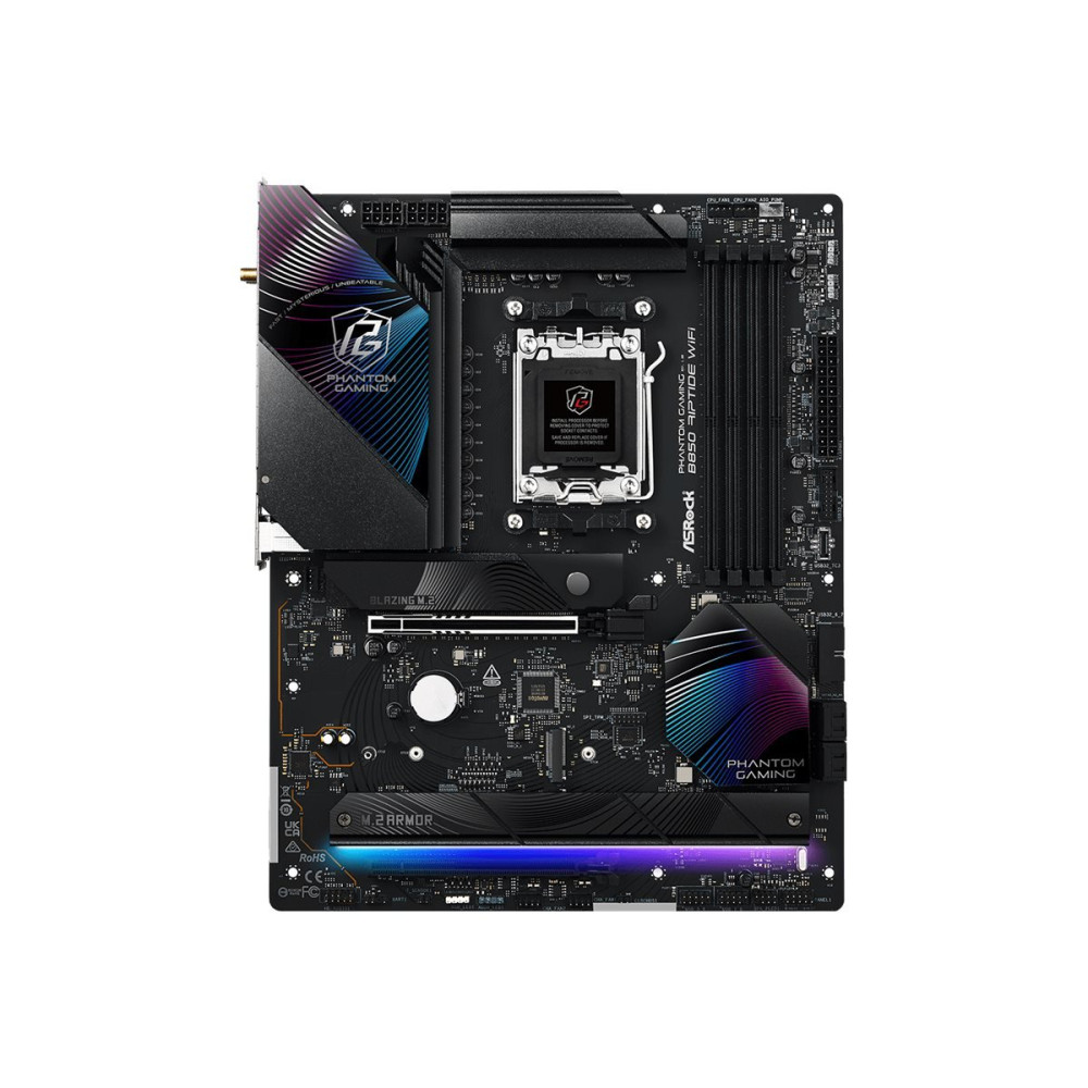 ASRock Phantom Gaming B850 Riptide WiFi - Scheda madre - ATX - Socket AM5 - Chipsatz AMD B850 - USB-C 3.2 Gen 2x2, USB-C 3.2 Gen