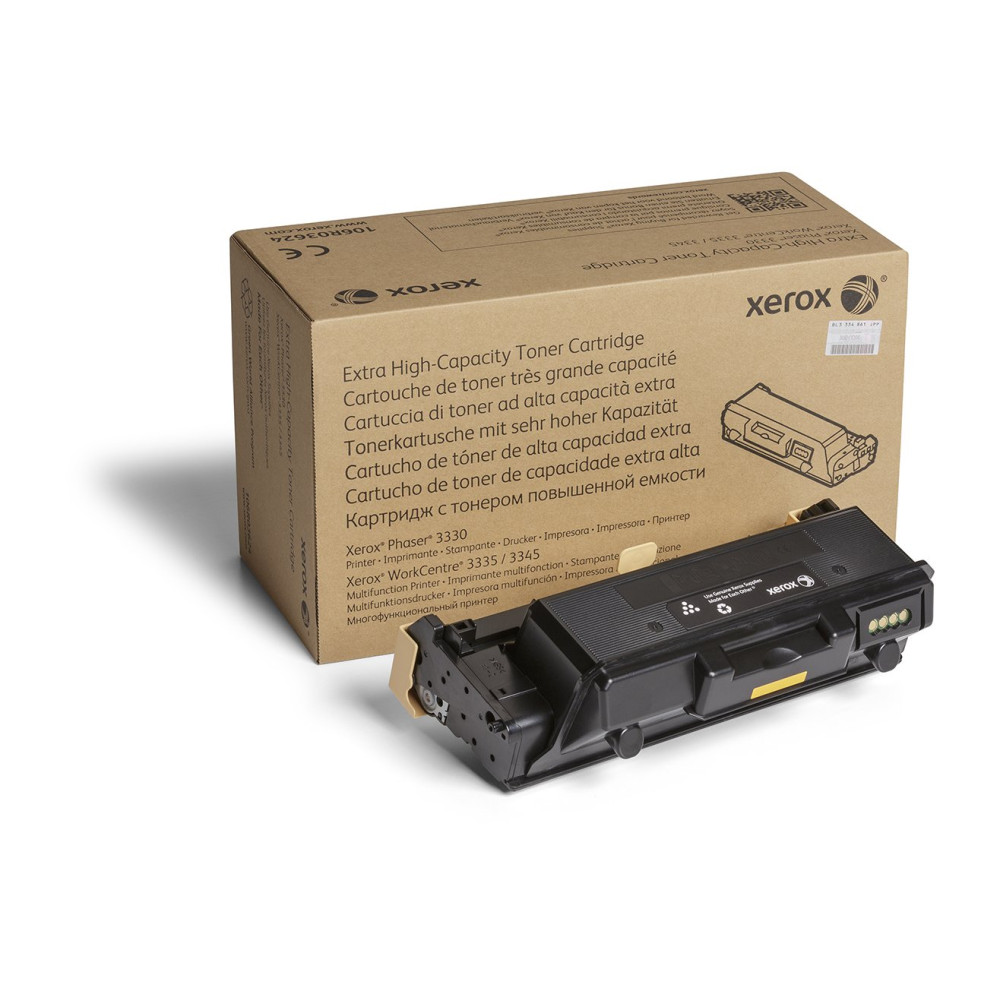 Xerox Cartuccia toner Nero a Altissima capacità da 15000 Pagine per Phaser® 3330, WorkCentre® serie 3300 (106R03624) Xerox Cartuccia toner Nero a Altissima capacità da 15000 Pagine per Phaser® 3330, WorkCentre® serie 3300 (106R03624)