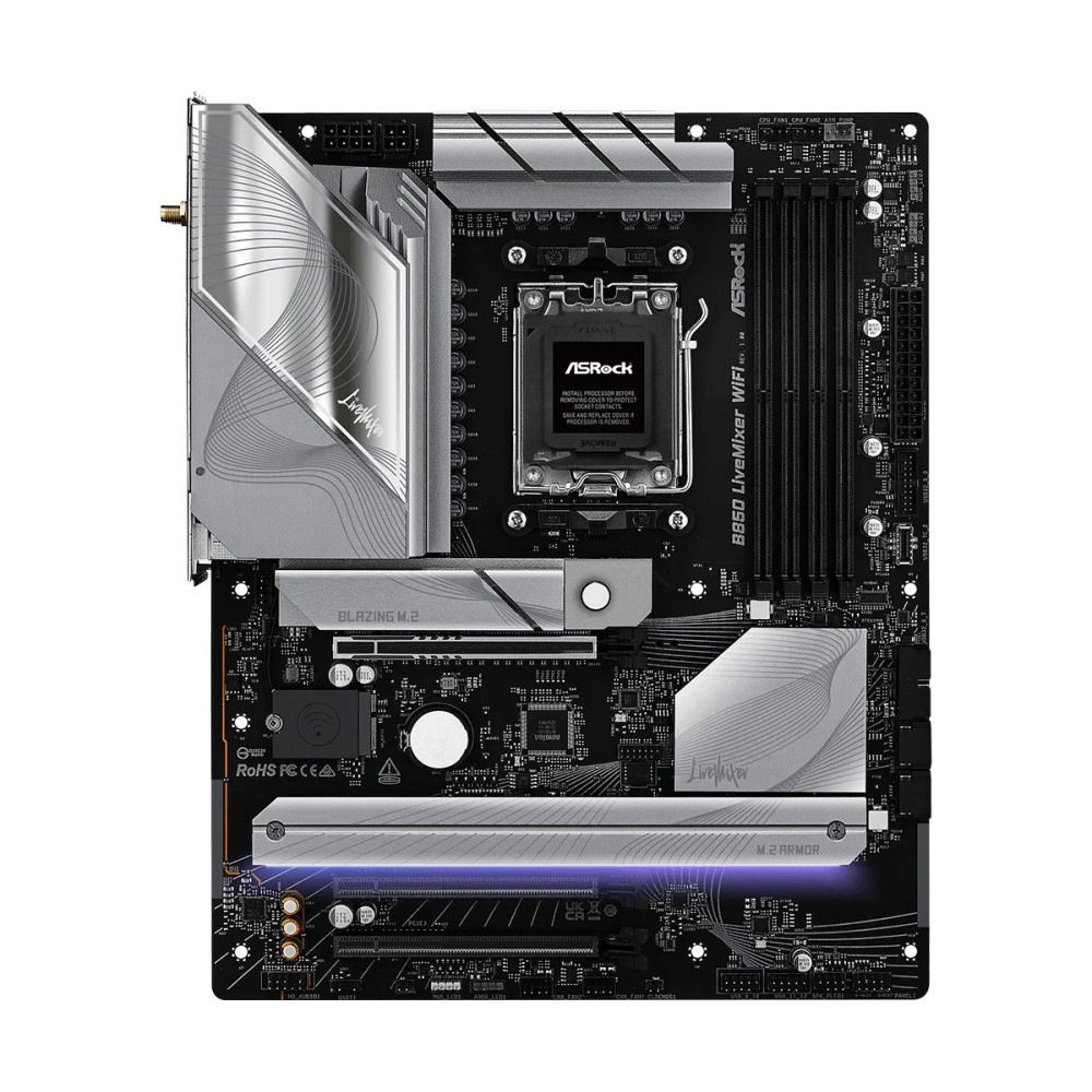 ASRock B850 LIVEMIXER WIFI - Scheda madre - ATX - Socket AM5 - Chipsatz AMD B850 - USB-C 3.2 Gen 2x2, USB-C 3.2 Gen 2, USB 3.2 G