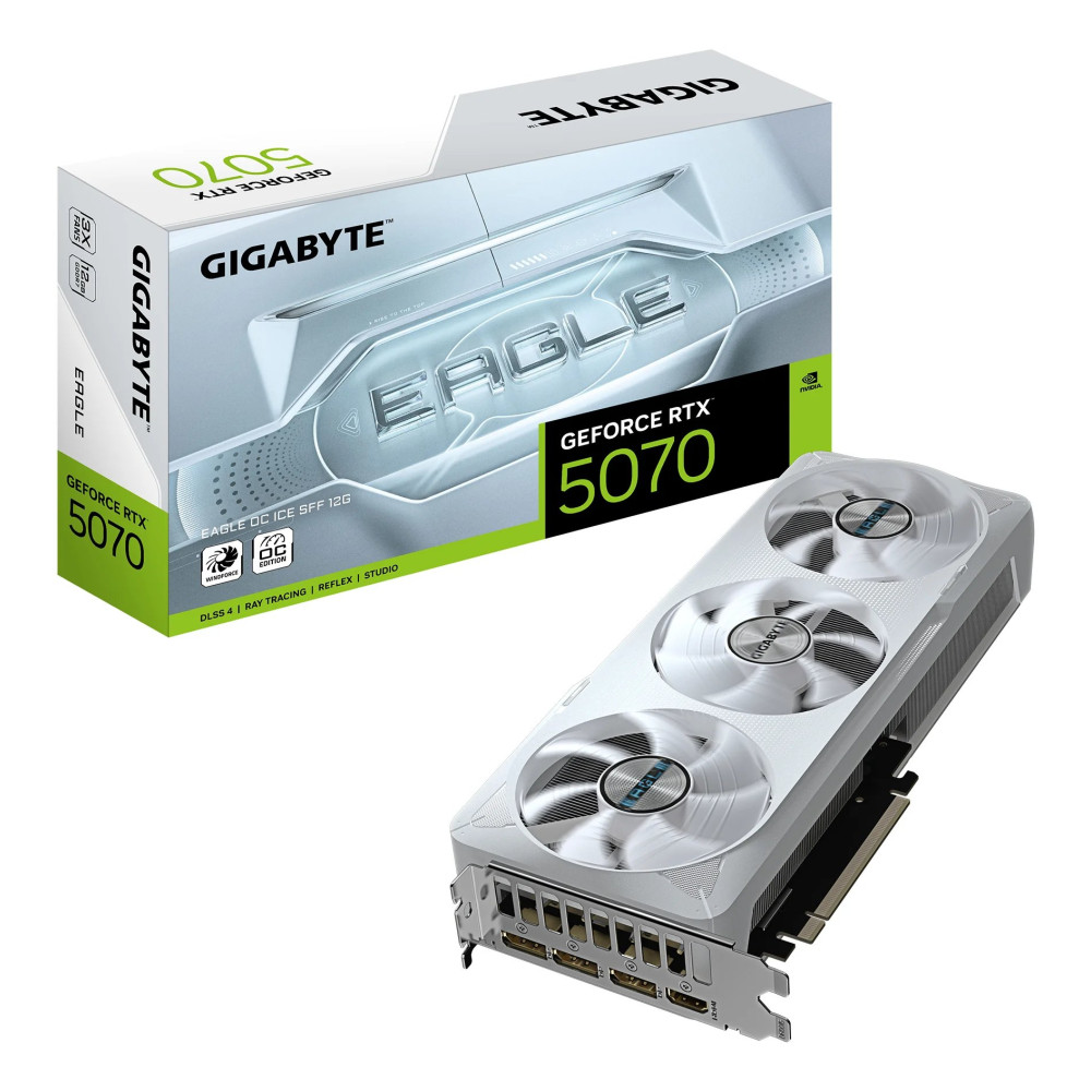 GeForce RTX 5070 EAGLE OC ICE SFF 12G di Gigabyte