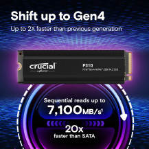 Crucial P310 - SSD - 2 TB - interno - M.2 2280 - PCIe 4.0 x4 (NVMe)