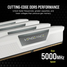 Corsair Vengeance CMK32GX5M2B6000Z30W, 32 GB, 2 x 16 GB, DDR5, 6000 MHz, 288-pin DIMM, Bianco