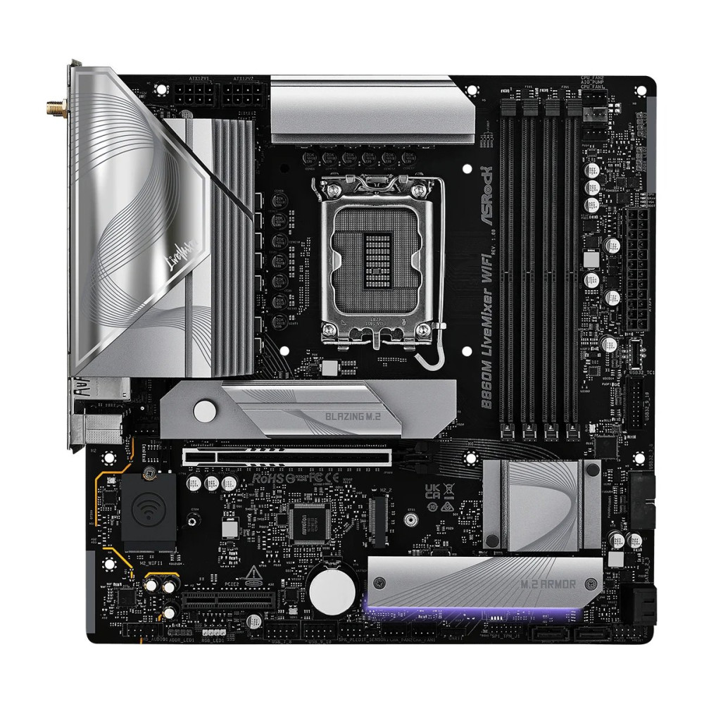 ASRock B860M LiveMixer WiFi - Scheda madre - micro ATX - LGA1851 Socket