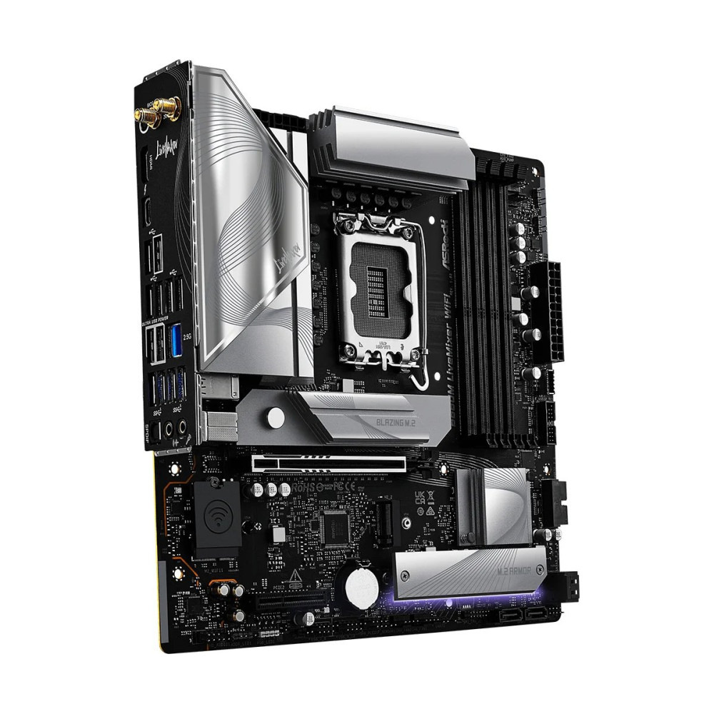 ASRock B860M LiveMixer WiFi - Scheda madre - micro ATX - LGA1851 Socket