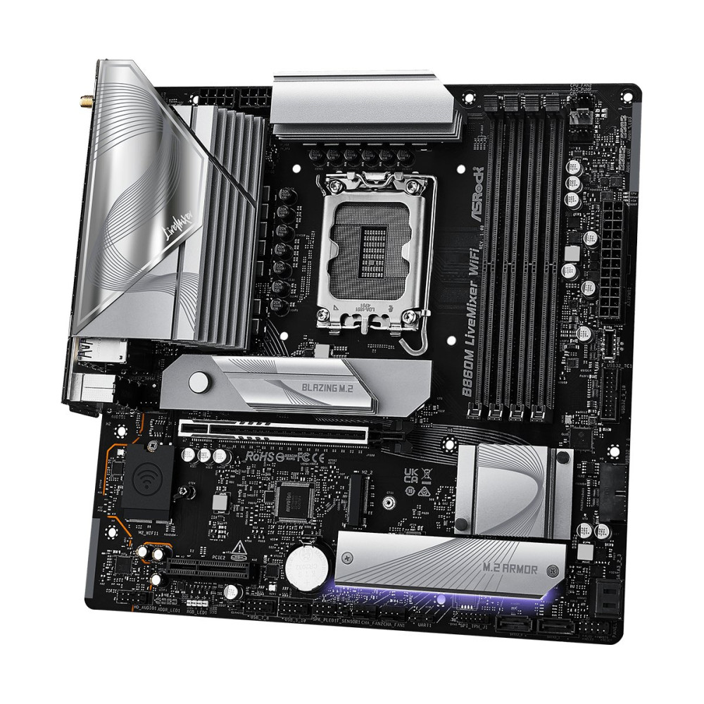 ASRock B860M LiveMixer WiFi - Scheda madre - micro ATX - LGA1851 Socket