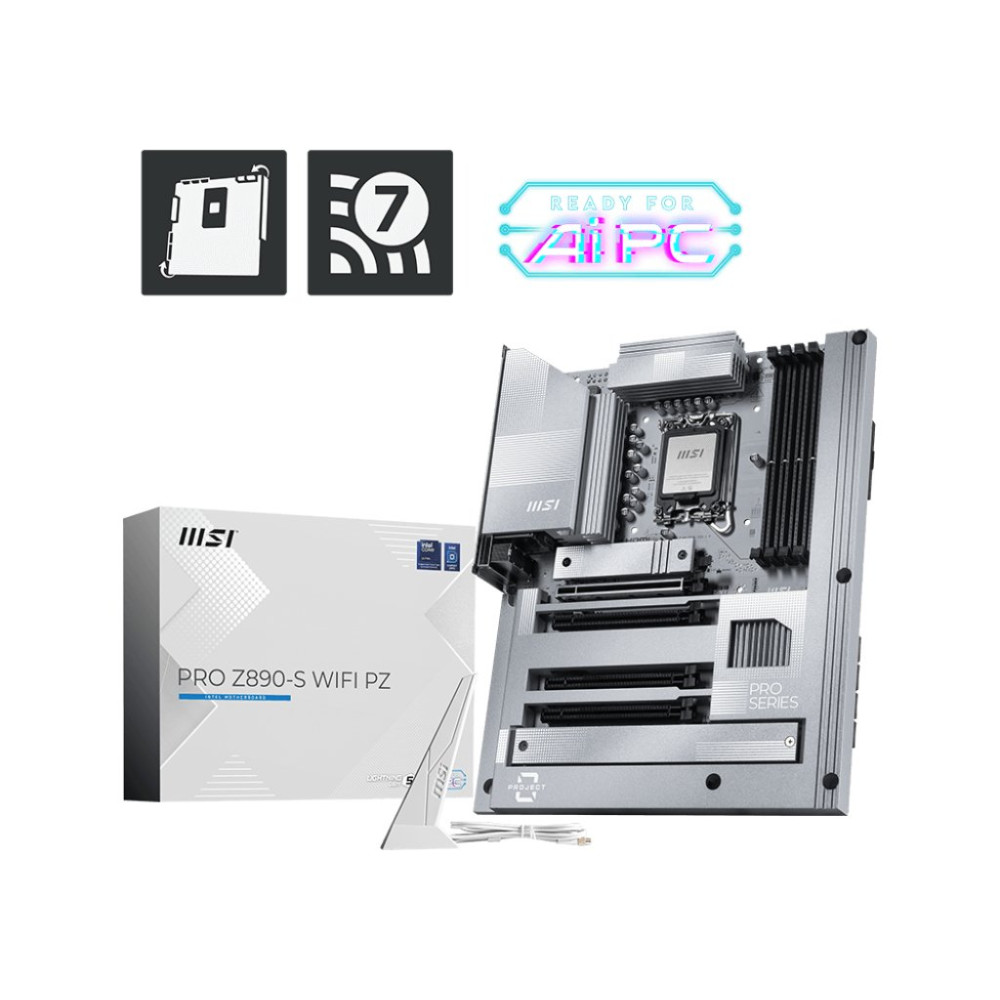 MSI PRO Z890-S WIFI PZ - Scheda madre - ATX - LGA 1851-Sockel - Chips Z890 - USB-C 3.2 Gen 2x2, USB 3.2 Gen 1, USB4 - LAN Gigabi