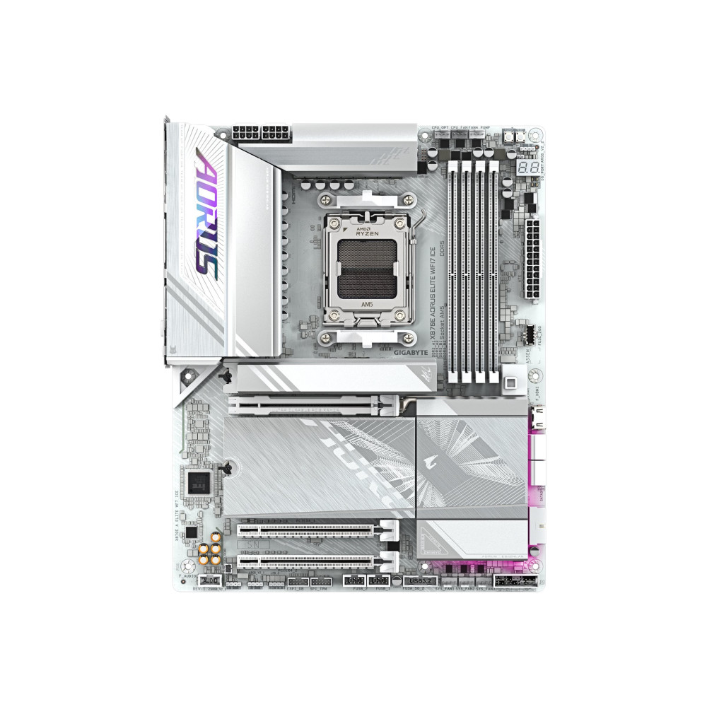 Gigabyte AORUS X870E ELITE WIFI7 ICE - Scheda madre - ATX - Socket AM5 - Chips AMD X870E - USB4, USB-C 3.2 Gen 2x2, USB 3.2 Gen 