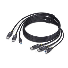 Cavo StarTech.com di 6 piedi (1,8 m) con DisplayPort doppio e USB 5 Gbps per KVM - Tastiera / Video / Mouse (KVM-)
