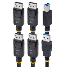 Cavo StarTech.com di 6 piedi (1,8 m) con DisplayPort doppio e USB 5 Gbps per KVM - Tastiera / Video / Mouse (KVM-)