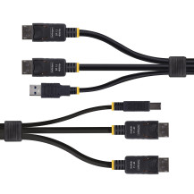 Cavo StarTech.com di 6 piedi (1,8 m) con DisplayPort doppio e USB 5 Gbps per KVM - Tastiera / Video / Mouse (KVM-)