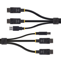Cavo StarTech.com di 6 piedi (1,8 m) con DisplayPort doppio e USB 5 Gbps per KVM - Tastiera / Video / Mouse (KVM-)