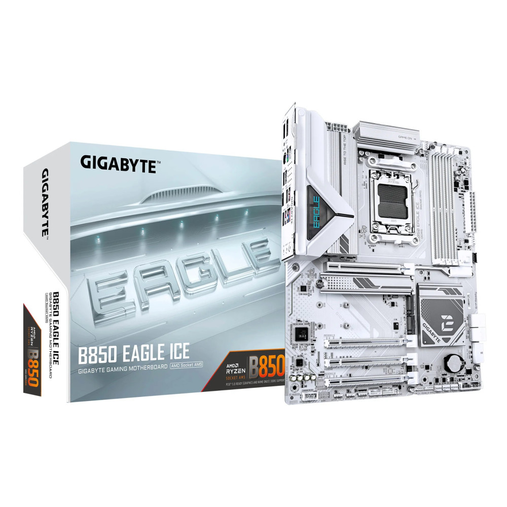 Gigabyte B850 EAGLE ICE - Scheda madre - ATX - Socket AM5 - Chipsatz AMD B850 - USB-C 3.2 Gen 1, USB 3.2 Gen 2, USB 3.2 Gen 1 - 