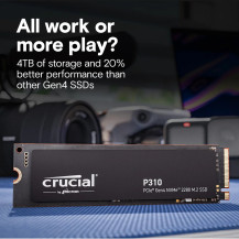 Crucial P310 - SSD - 4 TB - interno - M.2 2280 - PCIe 4.0 x4 (NVMe)
