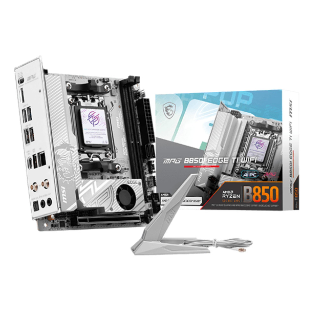 MSI MPG B850I EDGE TI WIFI - Scheda madre - Mini-ITX - Socket AM5 - Chipsatz AMD B850 - USB-C 3.2 Gen 2x2, USB-C 3.2 Gen 2, USB 