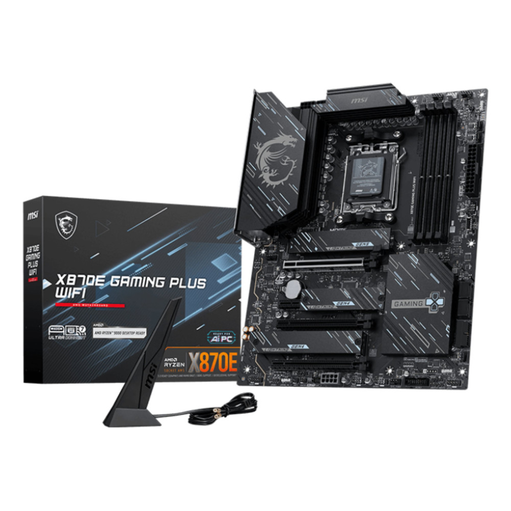 MSI X870E GAMING PLUS WIFI - Scheda madre - ATX - Socket AM5 - Chips AMD X870E - USB 4, USB-C 3.2 Gen 2x2, USB-C 3.2 Gen 2, USB 
