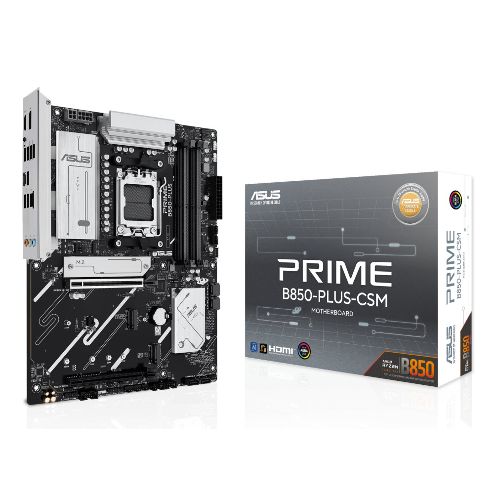 ASUS PRIME B850-PLUS-CSM - Scheda madre - ATX - Socket AM5 - Chipsatz AMD B850 - USB-C 3.2 Gen2, USB 3.2 Gen 2, USB 3.2 Gen 1, U