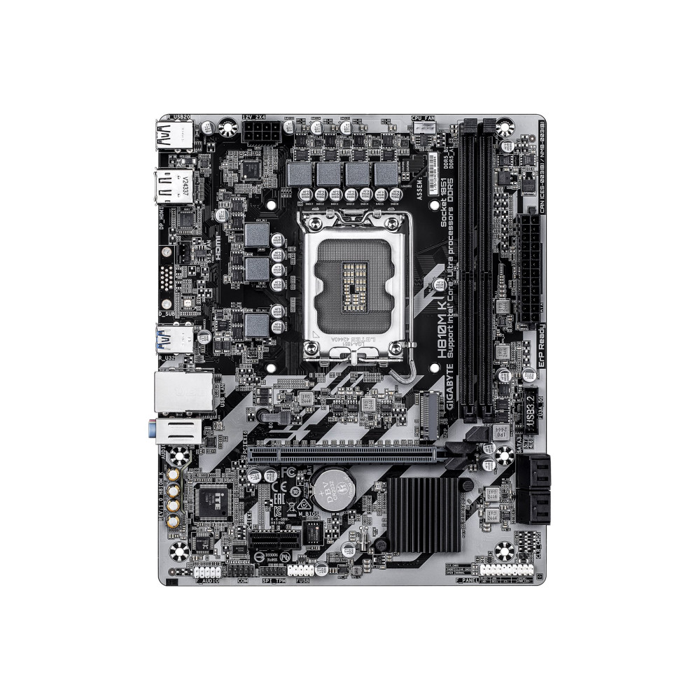 Gigabyte H810M K - Scheda madre - micro ATX - LGA1851 Socket - Chipset H810 - USB 3.2 Gen 1 - LAN Gigabit - Grafica integrata (r