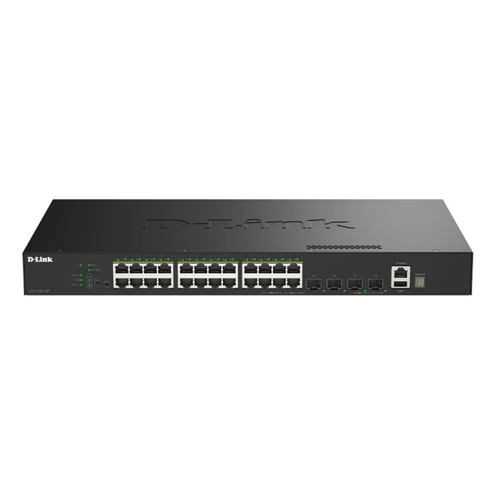 D-Link SmartPro DGS-1530-28P - Switch - Intelligente - 24 x 10/100/1000 (PoE+)