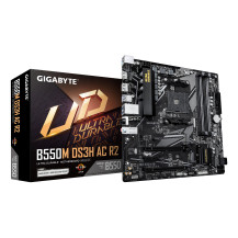 Gigabyte B550M DS3H AC R2 - Scheda madre - micro ATX - Socket AM4 - Scheda madre AMD B550 - USB 3.2 Gen 1 - LAN Gigabit, Wi-Fi, 