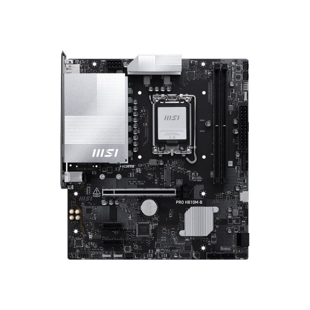 MSI PRO H810M-B - Scheda madre - micro ATX - LGA 1851-Sockel - Chipset H810 - USB 3.2 Gen 1, USB-C 3.2 Gen 2 - LAN a 2,5 Gigabit