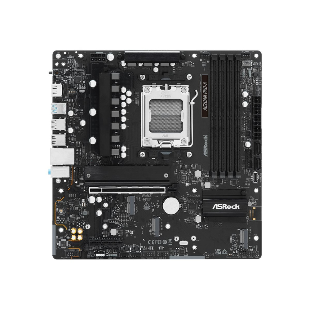 ASRock A620AM PRO-A - Scheda madre - micro ATX - Socket AM5 - Chipsetto AMD A620A - USB 3.2 Gen 1, USB-C 3.2 Gen 1 - LAN a 2,5 G