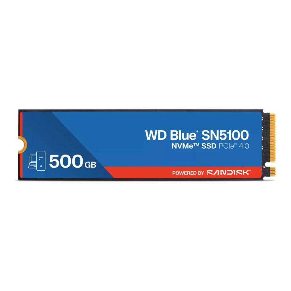 WD Blue SN5100 - SSD - 500 GB - interno - M.2 2280 - PCIe 4.0 (NVMe)