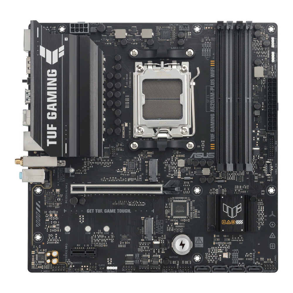 ASUS TUF GAMING A620AM-PLUS WIFI - Scheda madre - micro ATX - Socket AM5 - Chipsetto AMD A620A - USB 3.2 Gen 1, USB-C 3.2 Gen 1,