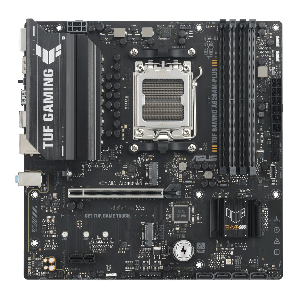 ASUS TUF GAMING A620AM-PLUS - Scheda madre - micro ATX - Socket AM5 - Chipsetto AMD A620A - USB 3.2 Gen 1, USB-C 3.2 Gen 1, USB 