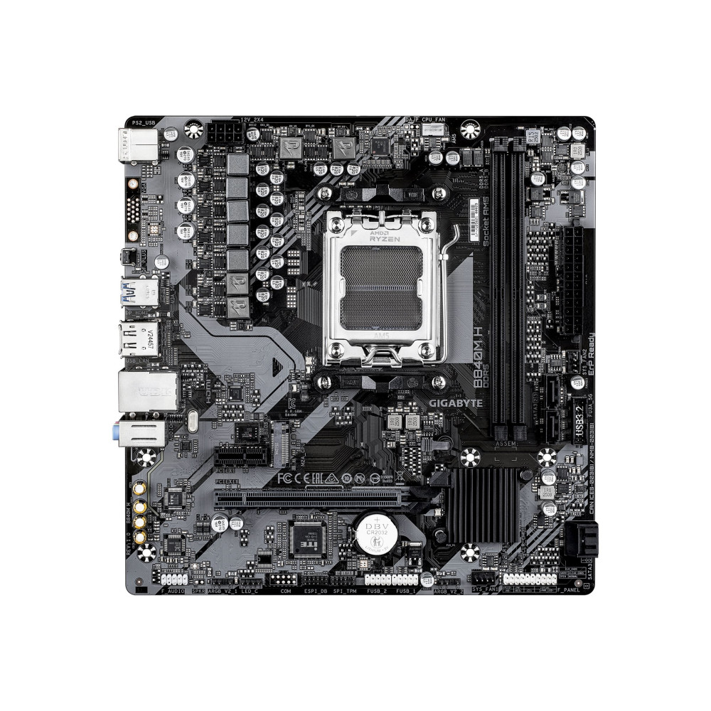 Gigabyte B840M H - Scheda madre - micro ATX - Socket AM5 - Chipset AMD B840 - USB 3.2 Gen 1 - LAN Gigabit - Grafica integrata (r